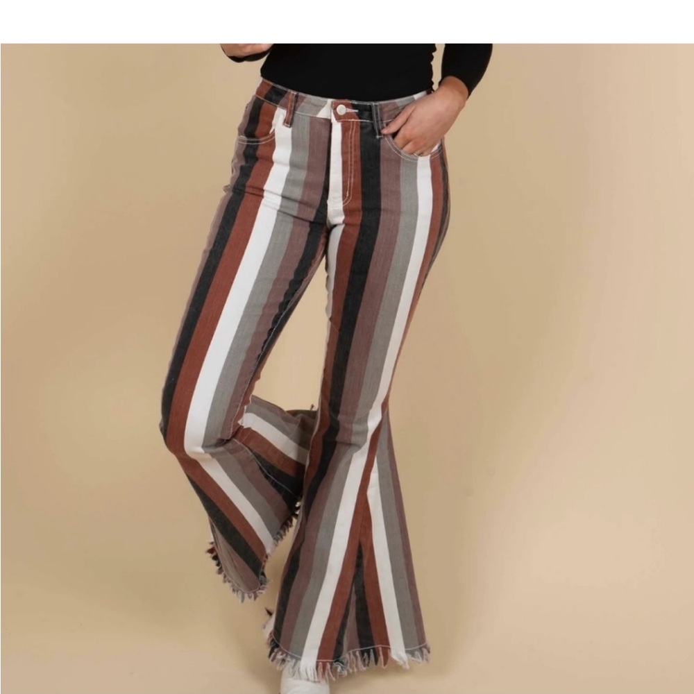 Striped Flare Pants - Picture 5 of 9